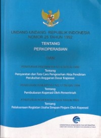 Undang-Undang Republik Indonesia Nomor 25 Tahun 1992